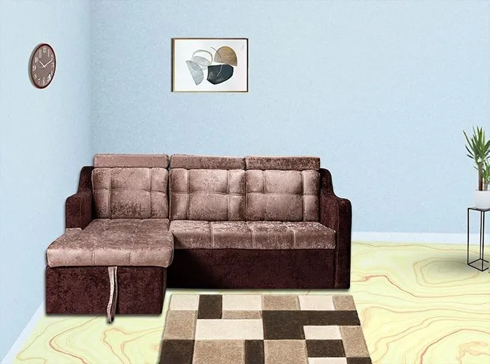 VIVDeal Mixed Brown Lounger with Storage